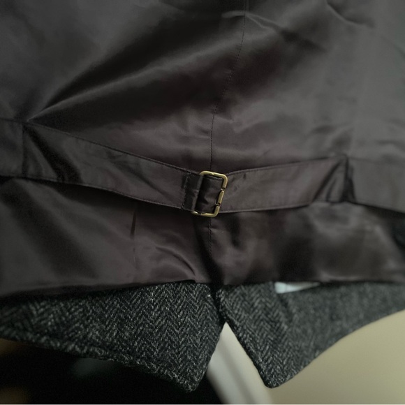 J. Crew Vintage Gray Herringbone Vest - Picture 5 of 11